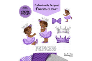 African American Babygirl Clipart Purple