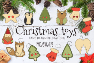 Christmas Toys Hand Drawn Decorative Set: A Versatile Resource for Creative Holiday Projects