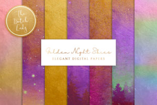 Digital Backgrounds Golden Night Skies
