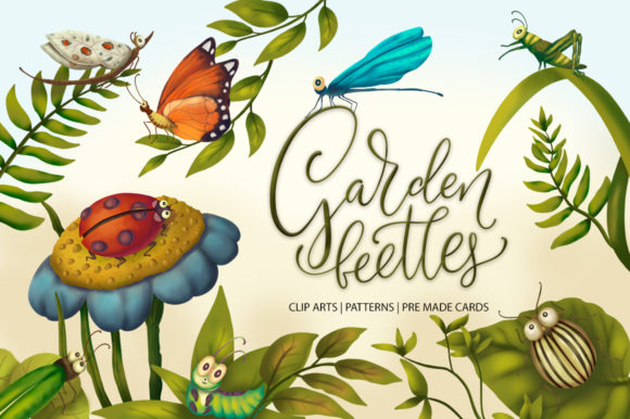 Garden Beetles Graphic Collection