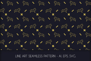 Line Art Lionsheep Seamless Pattern