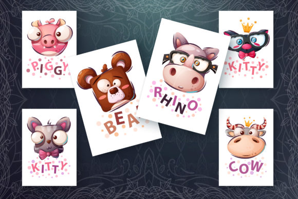 Set Cute Animal for Print T-shirt: A Comprehensive Overview