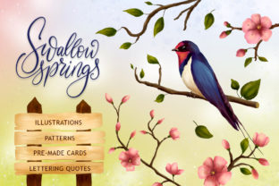 Swallow Springs Gentle Graphics Set: A Springtime Collection for Creative Projects