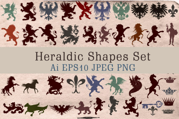 Vector Heraldic Shapes Set 52 Objects: A Comprehensive Resource for Designers