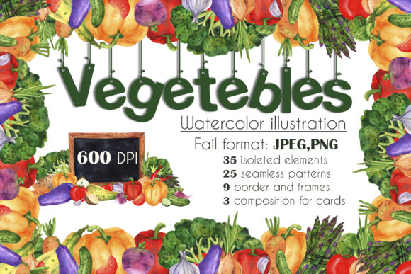 Vegetables Watercolor Set: A Creative Resource for Designers and Artists